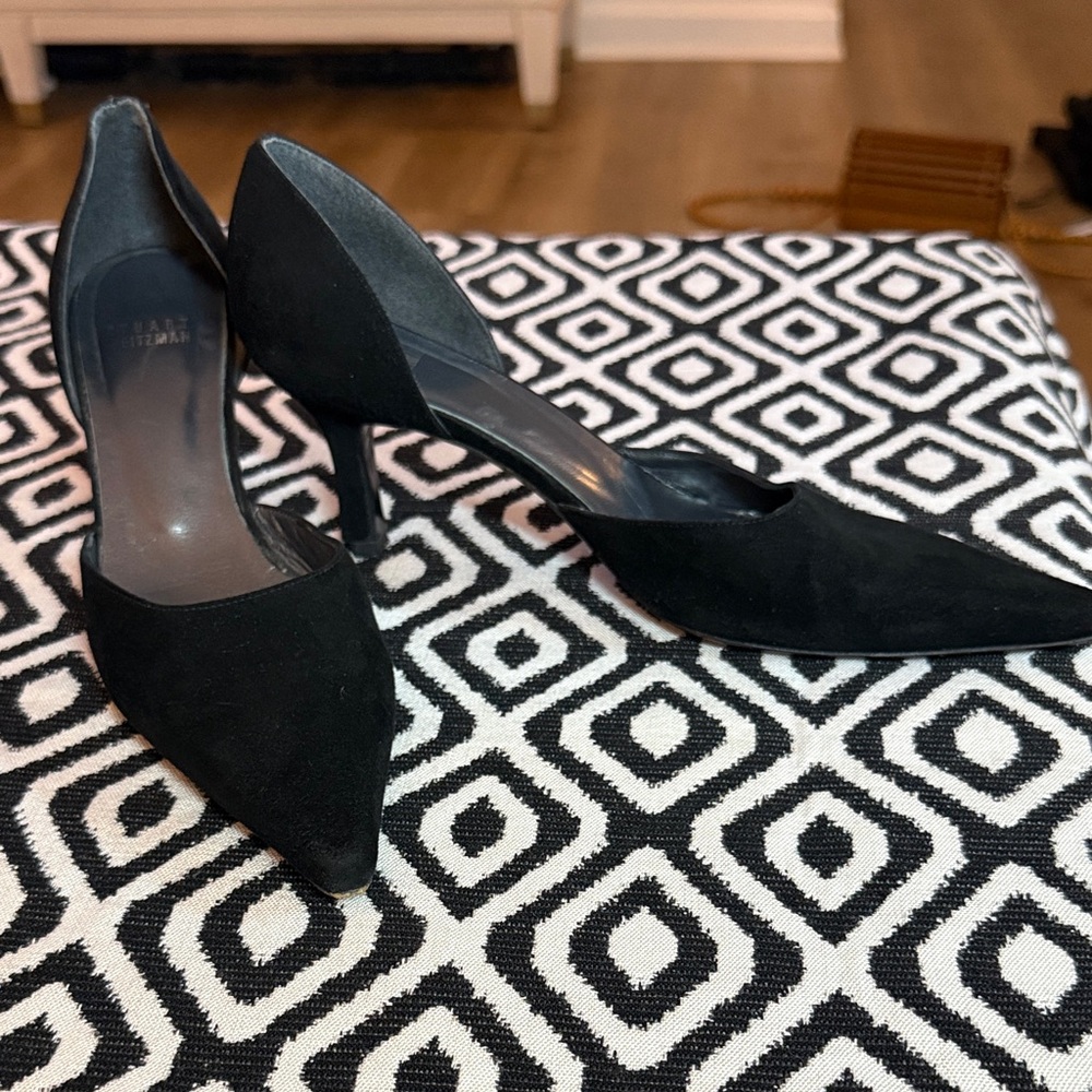 Stuart Weitzman Black Suede Heels